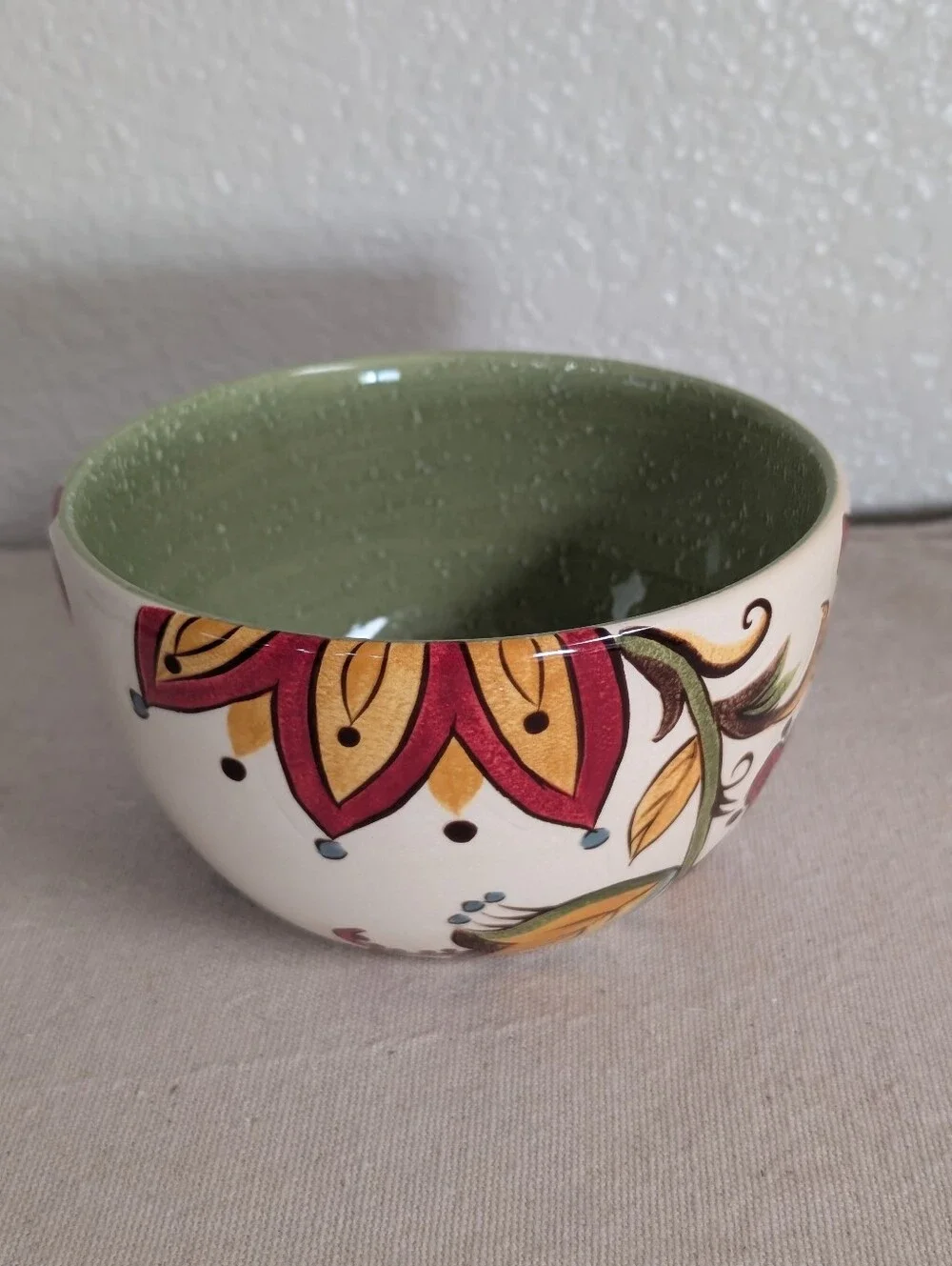 Pier 1 Imports Carynthum Hand Painted Earthenware Soup/Cereal Bowl 6